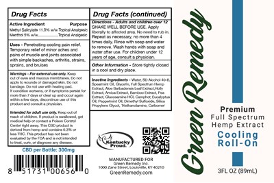 GR Full Spectrum 300mg Cooling Roll On.jpg Cooling Roll On - GR Full Spectrum 300mg Cooling Roll On